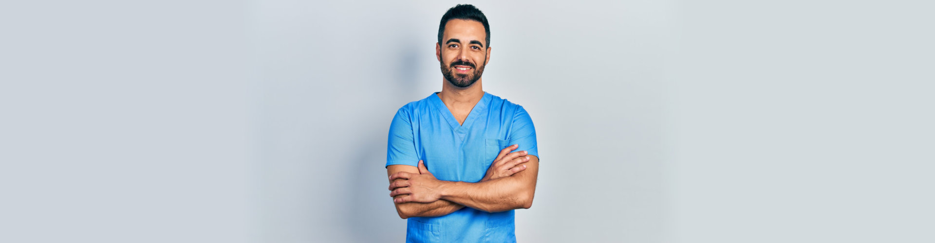 A homecare staff man